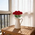 thumbnail image 6 of 1 Bunch Artificial Chrysanthemum Ball Flowers Bouquet, Silk Hydrangea Bridal Wedding Bouquet for Home Office Garden Party Office Coffee House Decoration & Wedding Arrangement, Red, 6 of 7