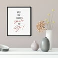 thumbnail image 2 of Apply Your Biggest Smile And Go 8 x 10 UNFRAMED Print Inspirational Wall Art, 2 of 3