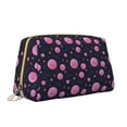 thumbnail image 2 of Picia Pink Planets And Stars Print Leather Makeup Bag Make Up Bag Travel Toiletry Bag for Her Girlfriend Teacher Teen Girl Gifts, 2 of 8