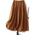 thumbnail image 1 of Cadeaux pour Femmes LSLJS Jupe Cheville en Coton et Lin d'Été Unie Brodée à Taille Élastique pour Femme, Jupe Maxi, 1 of 9