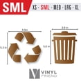 thumbnail image 2 of Recycle and Trash Sticker Logo Style Symbol to Organize Trash cans or Garbage containers and Bins - Contour Cut Decal Sticker (Small, Copper), 2 of 7