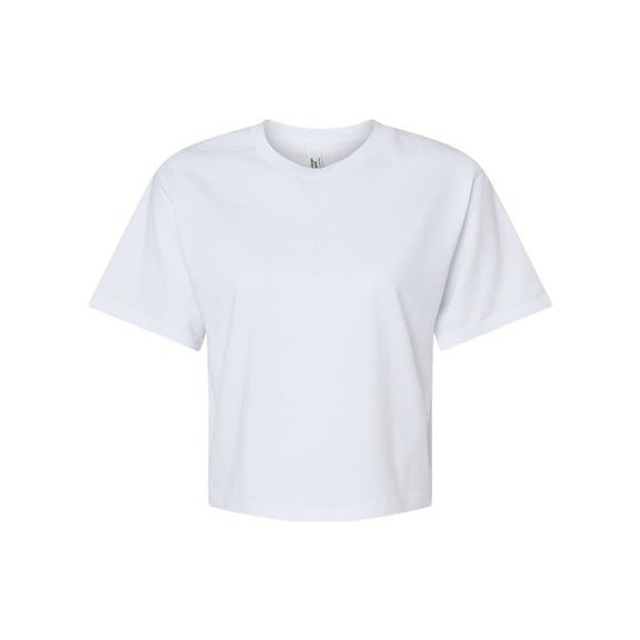 American Apparel B02427007 Women Fine Jersey Boxy T-Shirt, White - 2XL