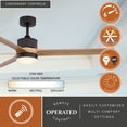 thumbnail image 3 of Ruston 60 in. Matte Black Hickory Blades, Industrial Ceiling Fan with Integrated LED Light Kit Included Remote Control, 3 of 14