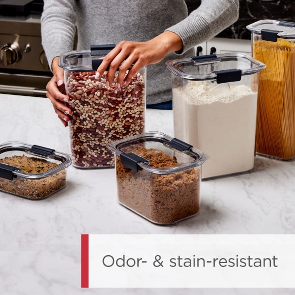 Rubbermaid Brilliance Pantry 20 Piece Set, Clear and Airtight Food and Pantry Storage Containers