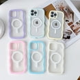 thumbnail image 2 of Compatible for iPhone 15 Pro Max Case Magsafe, Wave Phone Case Cute Water Ripple Candy Colors Frame Shockproof for iPhone 15 Pro Max Phone Case for Women 6.7 Inch - Light Blue, 2 of 9