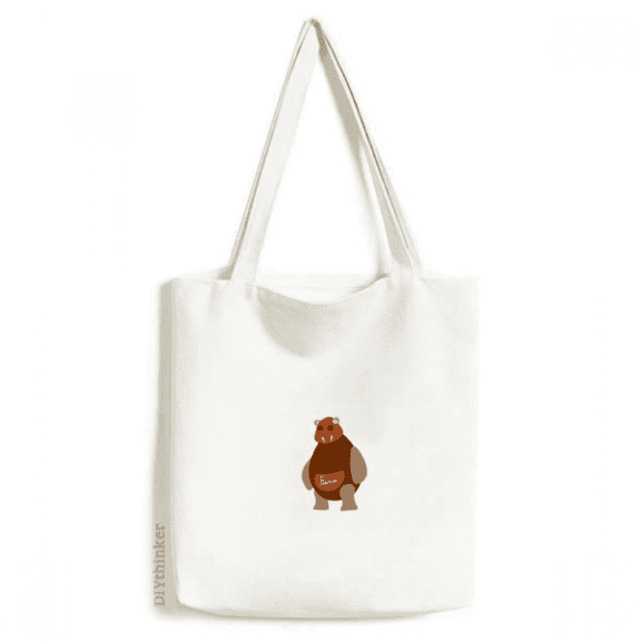 Fierce Bear Lovely Art Deco Fashion Tote Canvas Bag Shopping Satchel Casual Handbag