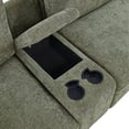 thumbnail image 6 of Sofa Arm Desk Tray for Sectional Couch, Side Table with Cup Holders & Hidden Storage, Chenille Upholstery, Integrated Armrest Desk for Living Room, 6 of 7