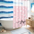 thumbnail image 5 of No Hook Shower Curtain with Built-in Rings - Pink Valentine's Day Washable Waterproof Fabric Bathroom Curtains for Hotel,Rentals, Stall 54 X 78 Inch , Valentines Love Heart, 5 of 9