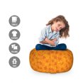 thumbnail image 2 of Marigold Storage Toy Bag Chair, Flower Petals Chrysanthemum Blossoms Flourishing Summer Bouquets Pattern, Stuffed Animal Organizer Washable Bag, Large Size, Orange and Vermilion, by Ambesonne, 2 of 3