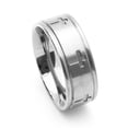 thumbnail image 2 of Men Women 8MM Comfort Fit Stainless Steel Wedding Band Cross Ring (Size 6 to 14), 2 of 3