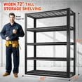 thumbnail image 7 of REIBII 40"Wide Garage Shelf Units 5-Tier Storage Shelves 72"H Heavy Duty 2000lbs Adjustable Metal Shelving Rack,Orange, 7 of 7