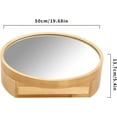 thumbnail image 3 of Bathroom Wall Storage Cabinet, Round Mirror Medicine Cabinet (Log Color), 3 of 18