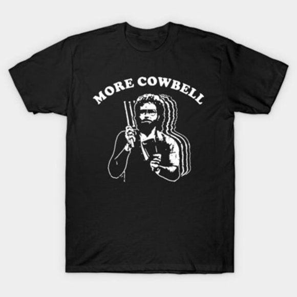 Funny More Cowbell Please Vintage Aesthetic Saturday Joke Unisex T-Shirt, sizes up to 3XL