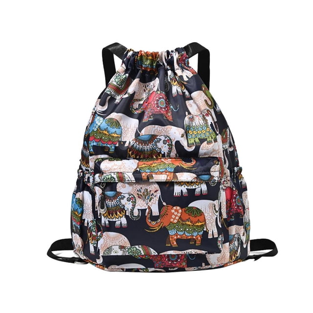 DAGESVGI Printed Drawstring Backpack Niche Design Large Capacity Multi-functional Backpack Out Q1o2 Capacity Large Bag Fitness Sports Use