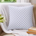 thumbnail image 3 of Pillow Covers 24x24 Set of 2, Rustic Purple Plaid Throw Pillow Covers Decorative Couch Cushion Cover, Farmhouse Vintage Grid Checkerboard Microfiber Soft Pillowcases for Bedroom Living Room Sofa, 3 of 9