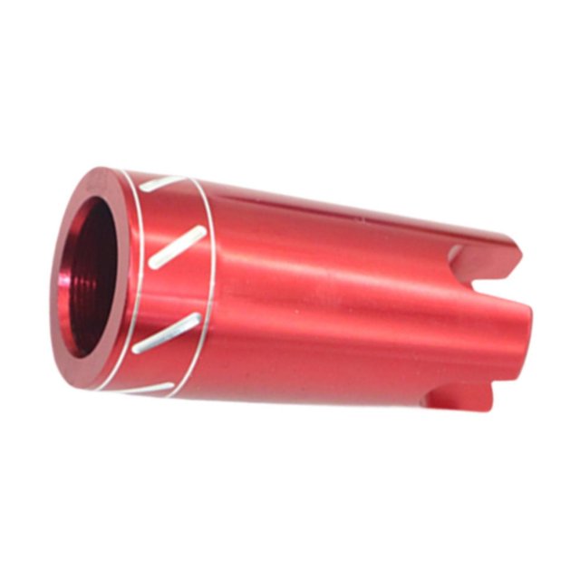Ruiboury Fishing Rod Gimbal Metal Pole Cap for Rod Holder Violet Rod Building Repair Rod DIY Red Length 5.5cm