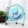thumbnail image 2 of Nogis 4 inch USB Mini Fan, Portable Small Desk Fan, Mini Personal Fan with , Super Quiet Table Fan, Metal Design, 360° Up and Down, Perfect for Home Office,School Blue, 2 of 9