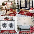 thumbnail image 5 of Buffalo Plaid Red Truck Christmas Kitchen Rugs 2 PCS, Merry Christmas Kitchen Rug, Non Skid Washable Soft Comfort Kitchen Rugs Set (17"x47"+17"x30",Merry Christmas), 5 of 6
