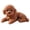 Brown, variant on Simulated Dog Squishy Toy with Pink Bow Tie, 1 Piece, White, for Kids and Adults, Relaxation Toy