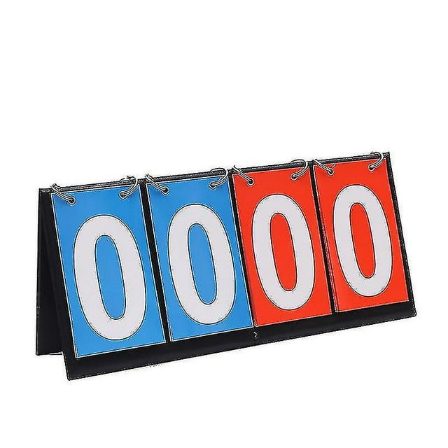 Marcador Deportivo, 4 Marcadores Para Juegos Deportivos, Claro E Intuitivo Para Tenis De Mesa, Baloncesto Y Bádminton, 4 Marcadores (rojo Y Azul)