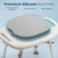 thumbnail image 5 of OasisSpace Upgraded Heavy Duty Shower Chair Stool, 60% Enlarged Seat 400lbs Non-Wobbly Shower Seat Bench, Tool Free Adjustable, Gray, 5 of 7