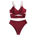 thumbnail image 1 of EIMELI Women‘S Bikini High Waisted Tummy Control Two Piece Swimsuit, 1 of 4