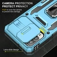 thumbnail image 5 of Samsung Galaxy A42 5G Case with Lens Protection, Galaxy A42 5G Ring Holder with Camera Cover & Kickstand Military Grade Shockproof Heavy Duty Protective Support Magnetic Car Mount Holder, Lightblue, 5 of 7