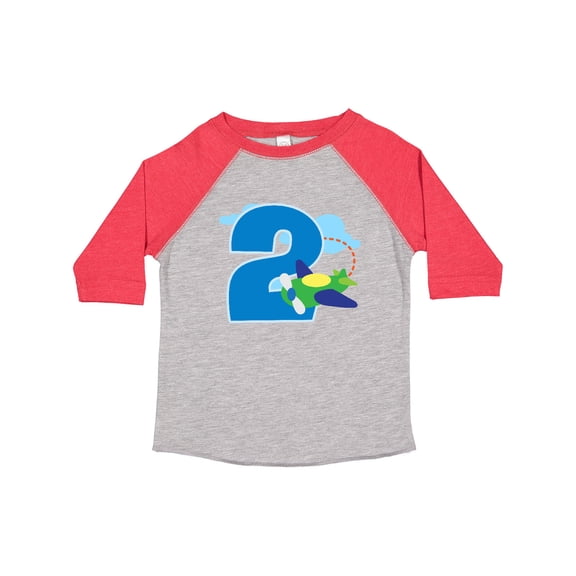 Inktastic 2nd Birthday Airplane Boys 2 Year Old Boys Toddler T-Shirt