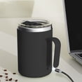 thumbnail image 5 of Tuvgenk Microwave-Safe Self Stirring Coffee Mug Black Stainless Steel 13.5oz Usb-Powered Automatic Stirring Mug Bpa-Free for Office and Home,Gifts for Your Coworker and Teacher, 5 of 8