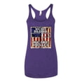 thumbnail image 3 of By His Blood We Are Healed Inspirational/Christian Tri-Blend Racerback Tank Top, Purple Rush, Large, 3 of 5
