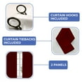 thumbnail image 2 of Kotton Culture Pinch Pleated Curtains 84 Inch Length Blackout for Bedroom Room Darkening Thermal Insulated Window Draperies for Sliding, Patio Door, Room Divider W(21"+21") L84 (2 Panels, Burgundy), 2 of 7