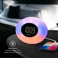 iHome FM Color Changing Alarm Clock Radio with USB Port Silver Speakers