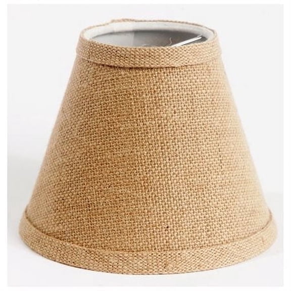 Urbanest Burlap Chandelier Clip-on Shade, 3″ Top × 6″ Bottom × 5″ Slant Height – Replacement Lamp Shades for Chandelier, Pendant Light, Wall Sconce & Small Table Lamp, 1-Piece, Natural