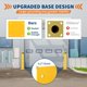 thumbnail image 4 of Qinaqin 42" cm de Alturaeight Seguridad Bollard Post 4.5" Profundidadiameter Steel Pipe Amarillo con 4 Anchor Bolts, 4 of 7