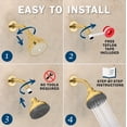thumbnail image 5 of Aqua Elegante Pressure Boosting Shower Head for Low Flow Showers - 2.5 GPM - Polished Brass, 5 of 7