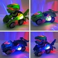 thumbnail image 3 of Dinosaur Cars Transforming Toys, Transforming Dinosaur LED Car with Light Sound Kids Toy, Dinosaur Cars Combined Into One, Automatic Transformation, 2-8 Year Old Boys Girls Toddlers Kids Gift, Green, 3 of 8