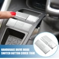 thumbnail image 2 of 5 Pcs Handbrake Drive Mode Switch Button Cover Trim for Toyota RAV4 2019-2022 Aluminum Alloy Silver Tone, 2 of 6