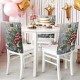 thumbnail image 4 of Decorative Chair Back Cover One Size x6 Chair Cover Dining Chair Slipcovers Chair Back Decoration Festival Chair Decoration Christmas Holly and Mistletoe, 4 of 6