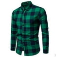 thumbnail image 5 of Men´s Long Sleeve Shirt Button Up Business Work Plaid Formal Plain Shirts, 5 of 5