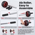 thumbnail image 6 of BYXAS Roller Wheel for Abs Workout - Abdominal Exercise Equipment for Abdominal & Core Strength Training, Home Gym Fitness Equipment, Exercise Wheel for Men & Women Home Gym, Core Strength Training, 6 of 10