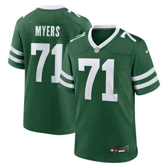 Men's Nike Josh Myers Legacy Green New York Jets Team Game Jersey