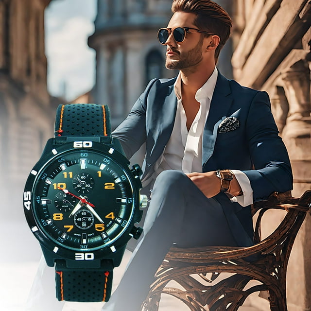 Pisexur Belleza Maquillaje Reloj mecánico inspirado en carreras de silicona perforada para hombre, reloj deportivo para estudiantes y profesionales.para mujeres y hombres