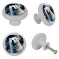 thumbnail image 4 of Polar Bear Kitchen Hardware: Fluorescent Drawer Pulls - Round 4-Pack, Glow-in-the-Dark Knobs for Cabinets, Wardrobes, and Dressers, 4 of 6