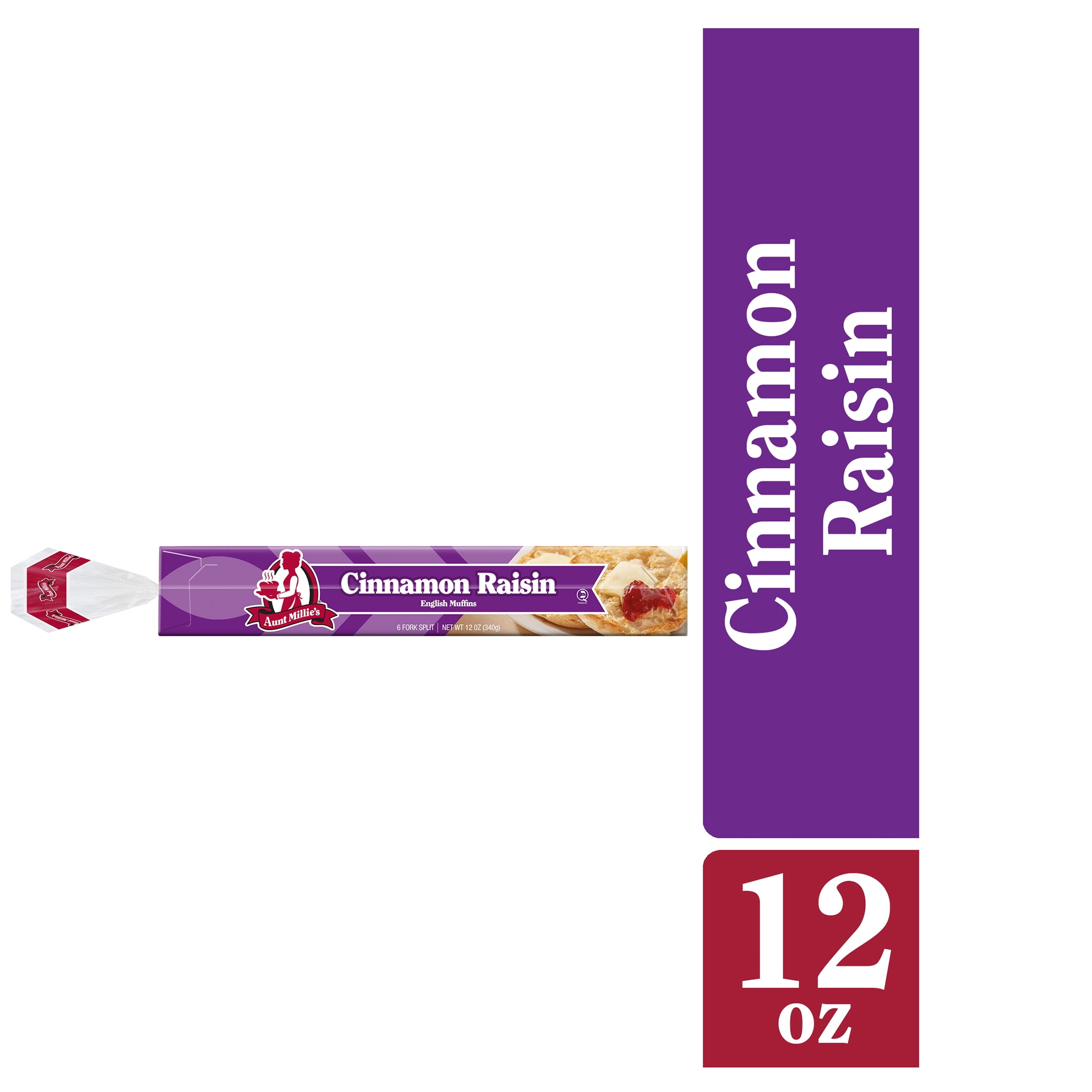 Aunt Millie's English Muffins, Cinnamon Raisin, 6 Ct., 12 oz.