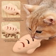 thumbnail image 3 of Juguete interactivo de silicona para gatos con forma de pez, comedero para gatos de interior, dispensador de golosinas multifuncional, juguete para morder para gatitos, suministros para mascotas., 3 of 8