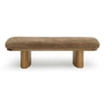 thumbnail image 6 of Ollie Taupe Straight Vegan Shearling Large Bench, 6 of 7