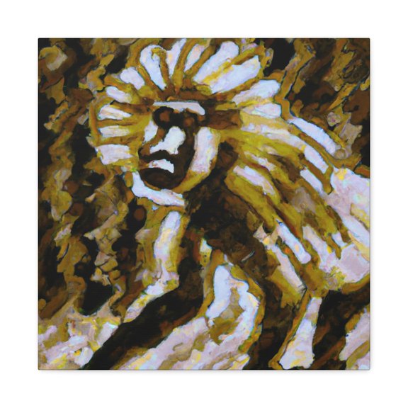 Baboon in Blue Hues - Canvas