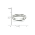 thumbnail image 2 of 10k White Gold Solid Polished 4mm Milgrain Half Round Band Size 7 Ring Ring for Women and Men, 2 of 2