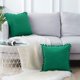 thumbnail image 5 of 2er Set Samt Kissen mit Pompoms Einfarbig Kissenbezüge Dekorative Kissenhülle Kopfkissen Sitzkissen Dekokissen Couchkisen für Sofa Schlafzimmer Büro 45X45cm, 5 of 6