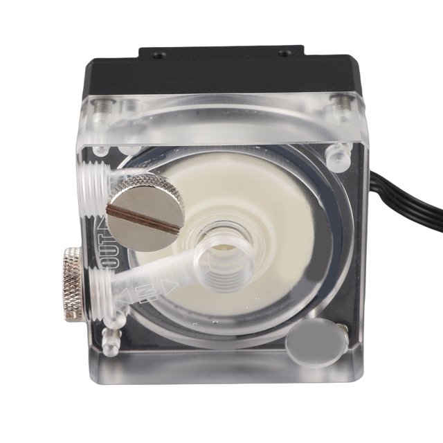M Buder P67B Bomba de Refrigeración por Agua Ultra Silenciosa para PC PWM Ajustable Acrílico Aluminio Negro 10 cm / 3.9 inches